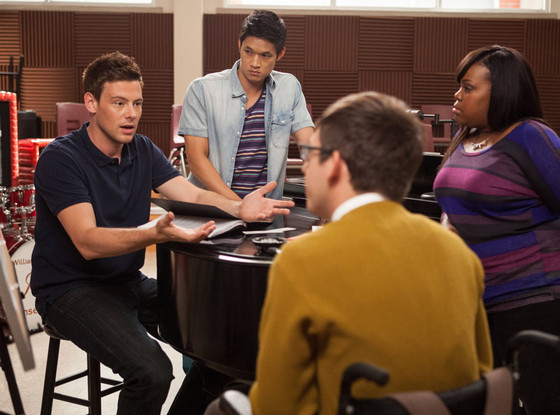 Cory Monteith, Kevin McHale, Harry Shum Jr., Amber Riley, Glee Cory Monteith, Kevin McHale, Harry Shum Jr., Amber Riley, Glee